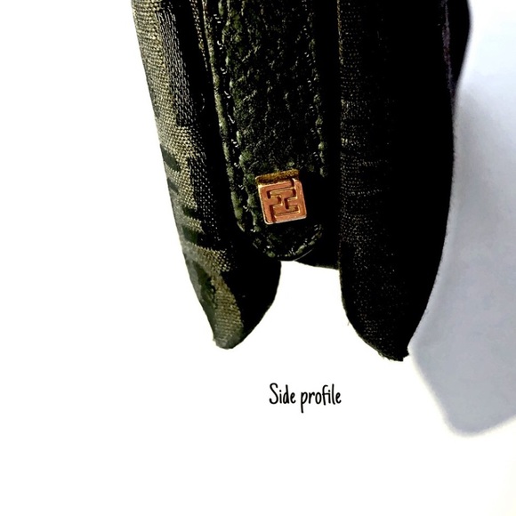 Fendi Baguette Zucchino FF Motif Mini Black Hand Bag Shoulder Bag - Picture 6 of 7